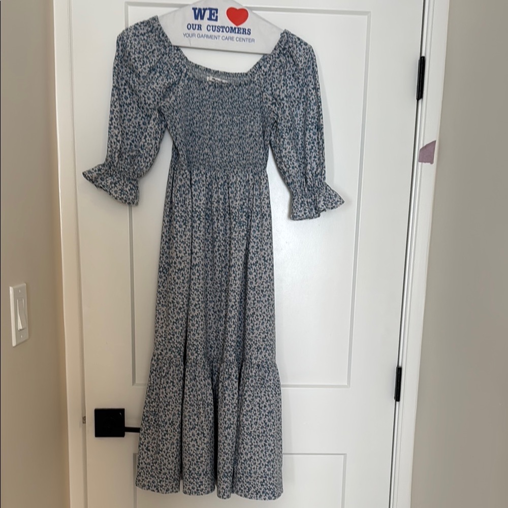 Floral Blue Women's Dress